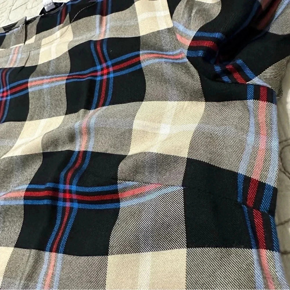 NWT Splendid Plaid Button Down Back Top Size M - Picture 7 of 7